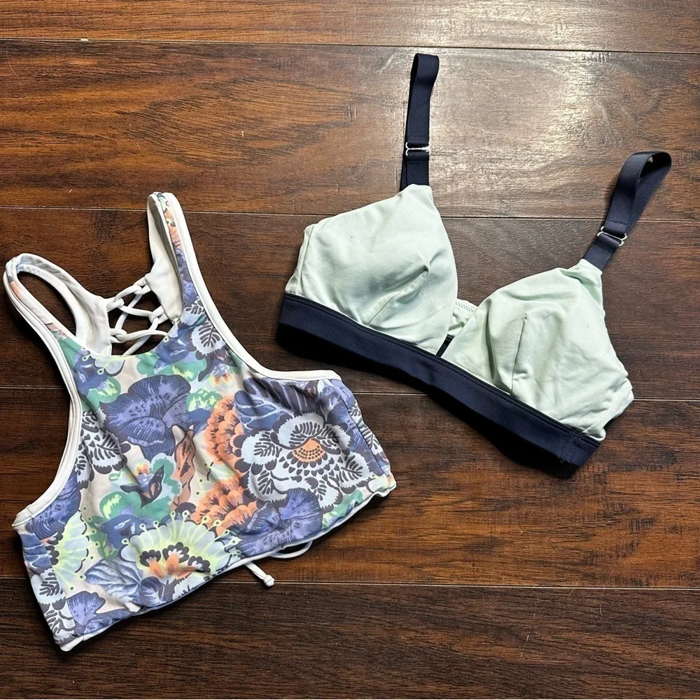 Lace Up Bikini Swim Top Set of 2